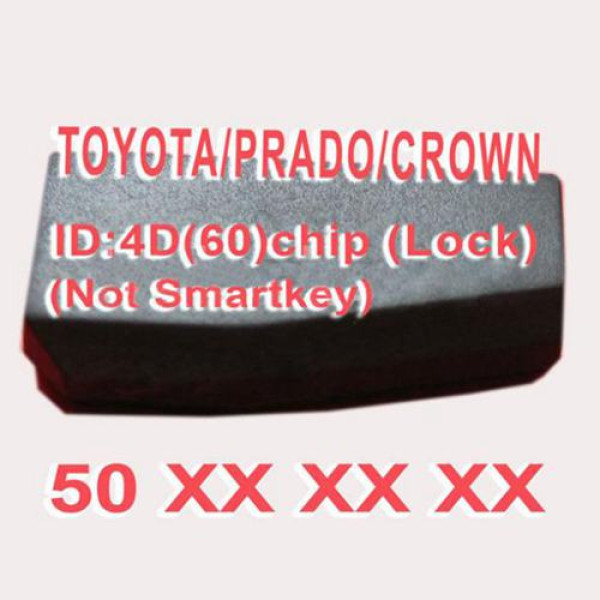 ID 4D60 Transponder Chip Ceramic 4D(ID60) Lock For Toyota PRADO CROWN (Not Smart key) wholesale 10pcs/lot